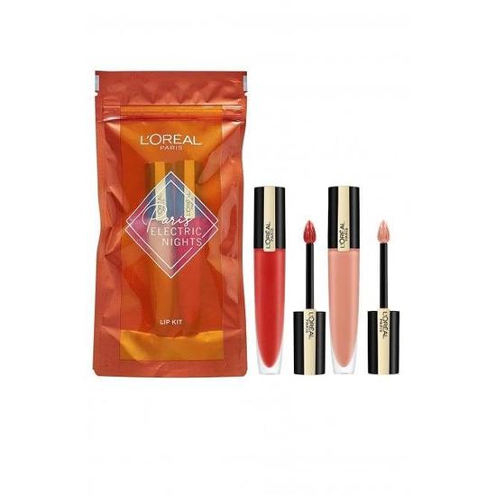 L'Oreal Paris Electric Nights l'oreal Paris Rouge Matte Liquid Lipstick Lip Kit Empower #110 & I don't #113l'oreal