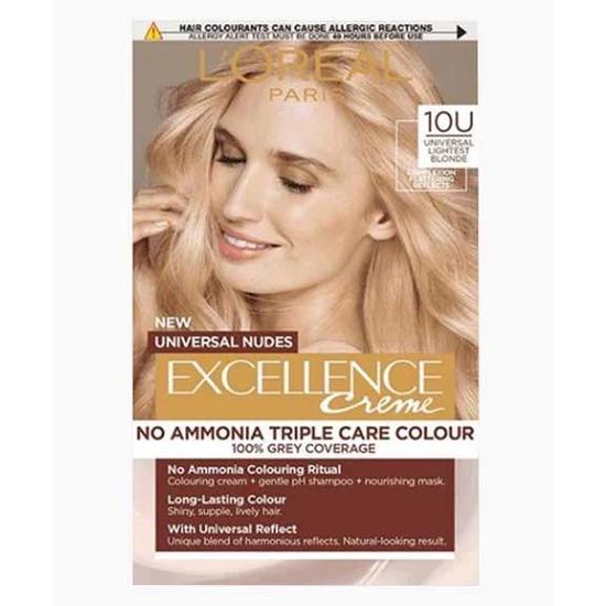 L'Oreal Paris Excellence Creme No Ammonia Triple Care Hair Colour 10U-Universal Lightest Blonde