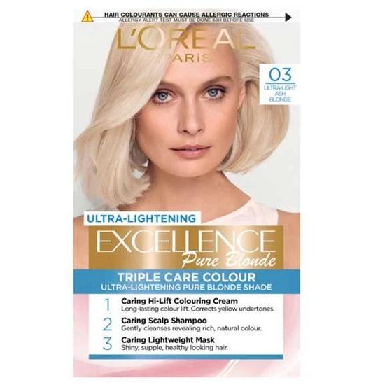 L'Oreal Paris Excellence Creme Triple Care Colour 03 Ultra Light Ash Blonde