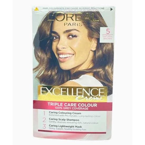 L'Oreal Paris Excellence Creme Triple Care Colour 5 Natural Brown