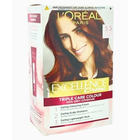 L'Oreal Paris Excellence Creme Triple Care Colour 5.5 Natural Mahogany Brown