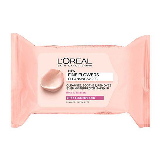 L'Oreal Paris Fine Flowers Sensitive Skin Cleansing Face Wipes x 25