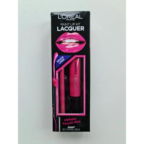 L'Oreal Paris Lacquer Lip Paint Kit Fuchsia Wars