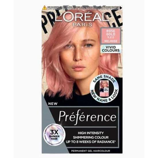 L'Oreal Paris Preference High Intensity Permanent Gel Hair Colour Rose Gold