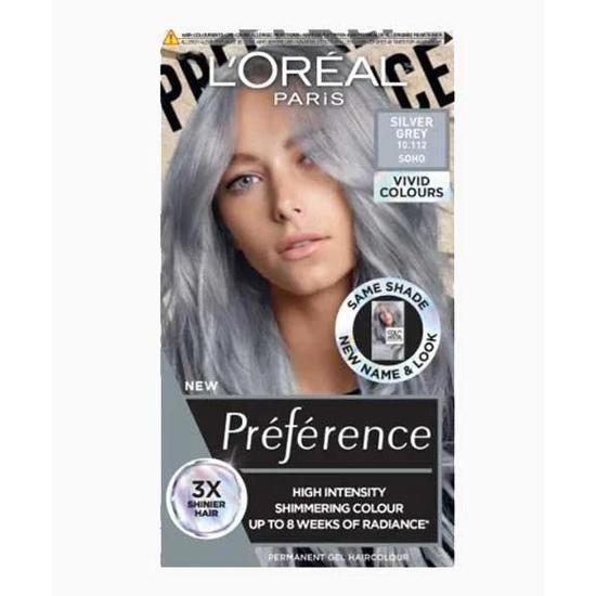 L'Oreal Paris Preference High Intensity Permanent Gel Hair Colour Silver Grey