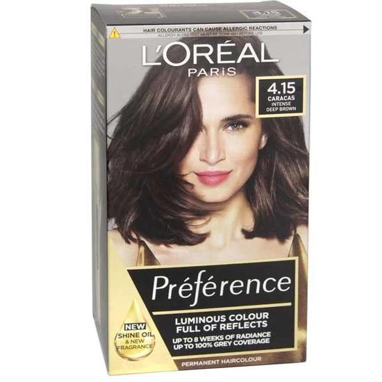 L'Oreal Paris Preference Infinia Permanent Colour 4.15 Caracas Iced Chocolate