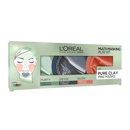 L'Oreal Paris Pure Clay Multi-Masking Face Mask Play Kit