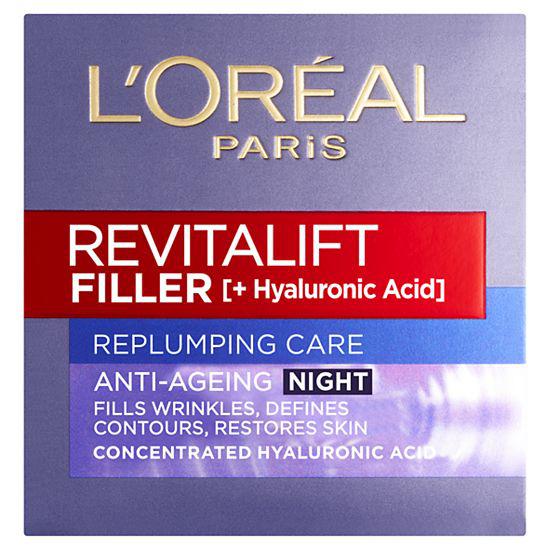 L'Oreal Paris Revitalift Filler & Hyaluronic Acid Anti-Ageing Night Cream 50ml