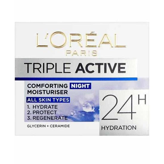 L'Oreal Paris Triple Active 24h Hydration Night Moisturiser 50ml