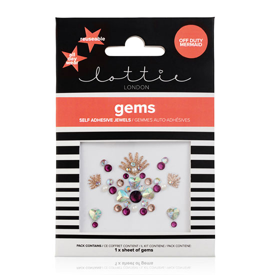 Lottie London Gems Self Adhesive Jewels - Off Duty Mermaid 1 x Sheet