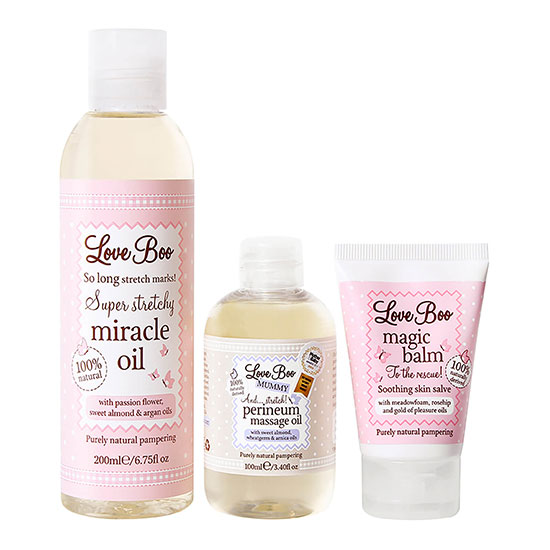 Love Boo Mum To Be Survival Kit Including Miracle Oil, Perineum Oil & Magic Balm