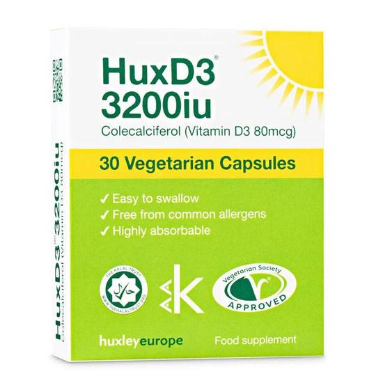 love puff vitamins Huxley Europe HuxD3 Vitamin D3 3200iu Capsules For Immune Healthy Bones, Teeth & Muscles