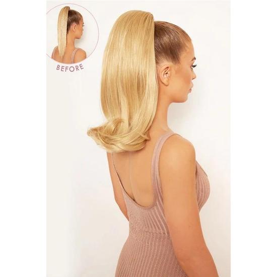 LullaBellz Bouncy Luxe 18" Curly Drawstring Pony BLONDES | SILVER GREY