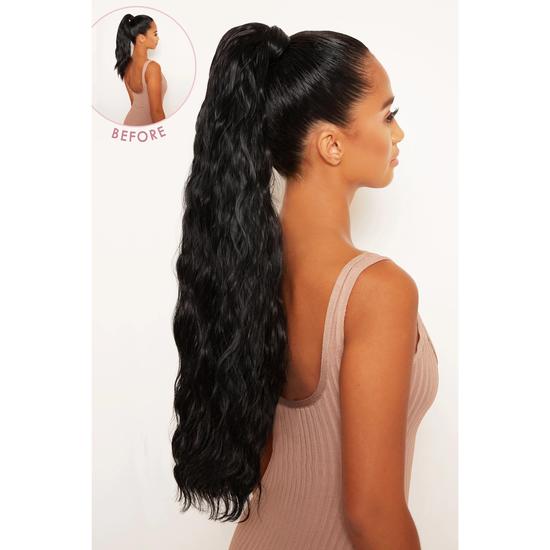 LullaBellz Grande 26" Textured Wave Wraparound Pony