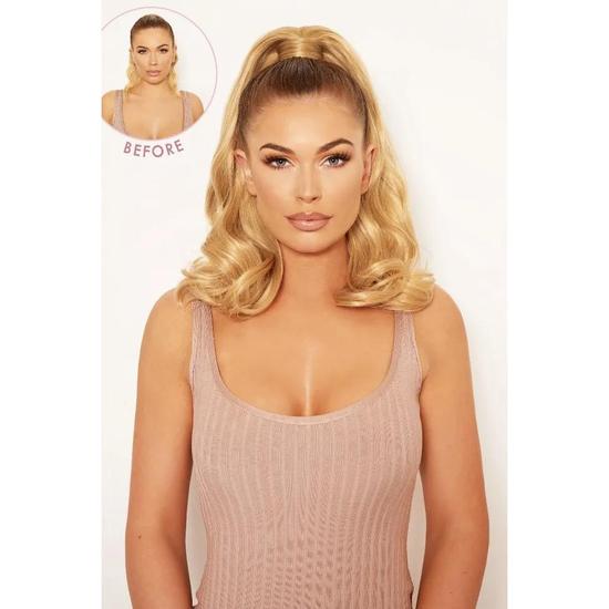 LullaBellz Mini Grande 18" 90s Curl Wraparound Pony Pure Blonde