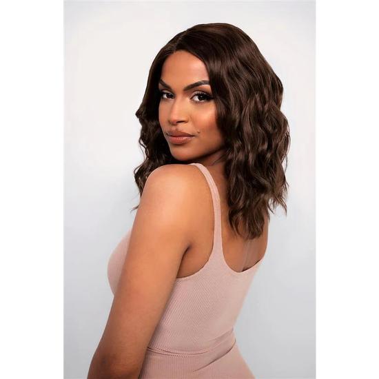 LullaBellz The Alexa Tousled Chestnut Brown Lob Lace Front Wig
