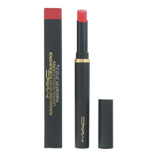 MAC Powder Kiss Velvet Blur Slim Stick Lipstick 875 Devoted To Danger