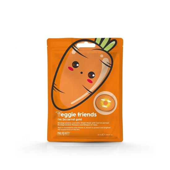 Mad Beauty Veggie Friends Sheet Face Mask Carrot 25ml