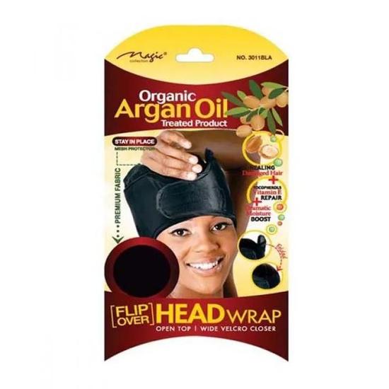 Magic Collection Accessories Magic Collection women's Organic Argan Oil Treated Head Wrap 3011bla