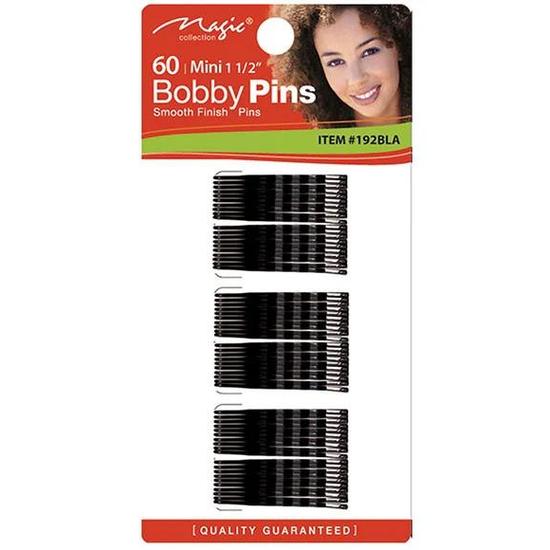Magic Collection 60 Mini Bobby Pins 192BLA 60 Mini 1 1/2 inch