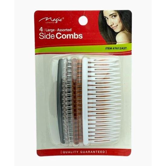 Magic Collection Side Combs 7612 Assorted 4 Large