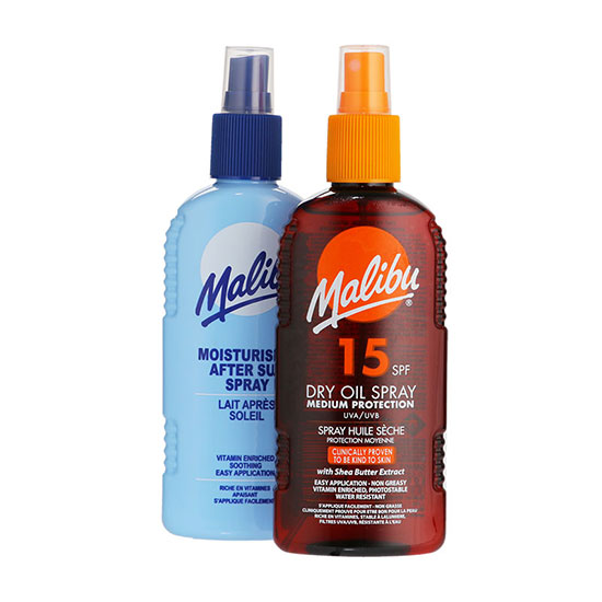 Malibu Dry Oil Spray SPF15 & Aloe Vera Aftersun Spray 200ml