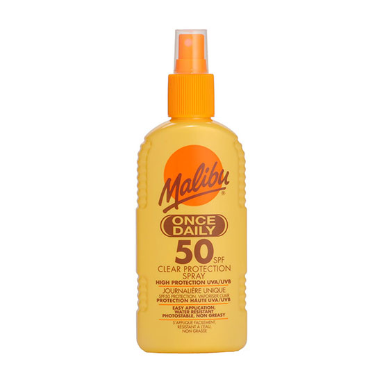 Malibu Once Daily Clear Protection Spray SPF50 200ml