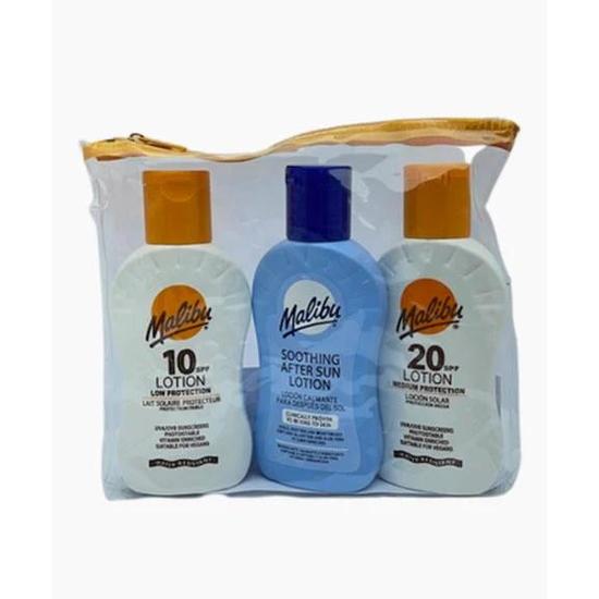 Malibu Travel Bag SPF 10 & SPF 20 Lotion