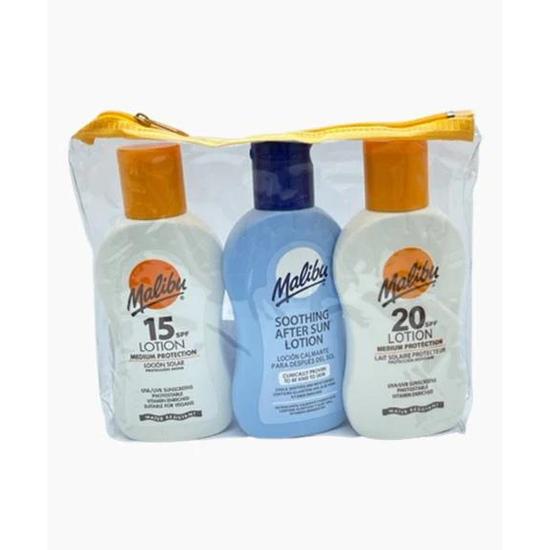 Malibu Travel Bag SPF 15 & SPF 20 Lotion
