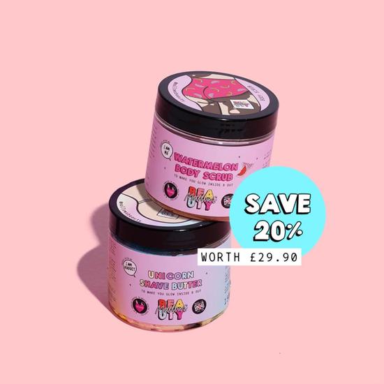 Mallows Beauty Bestseller Scrub & Shave Duo