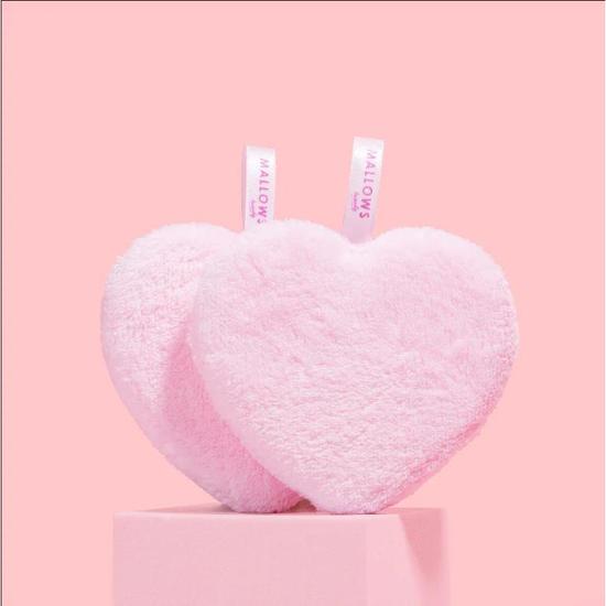 Mallows Beauty Makeup Remover Pink Heart Pads
