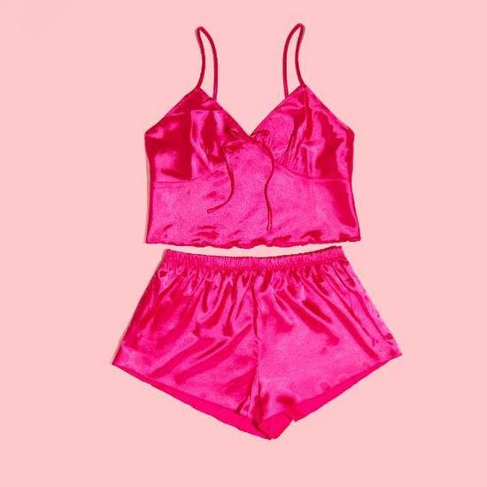 Mallows Beauty Satin PJ Set Women's Loungewear Comfort Nightwear