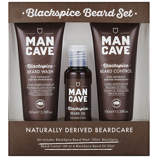 ManCave Blackspice Beard Care 3 Piece Gift Set