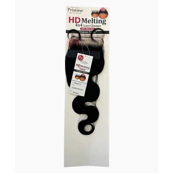 Mane Concept Hair Pristine 4 X 4 HD Melting Body Wave Closure 12