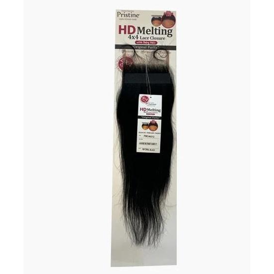 Mane Concept Hair Pristine 4 X 4 HD Melting Straight Closure 10 / Natural