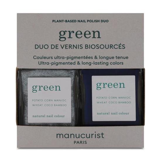 Manucurist Navy Blue & Glitter Nail Polish Duo Set Each 15ml