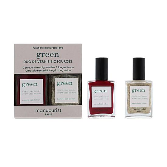 Manucurist Pomegranate & Gold Nail Polish Duo Set
