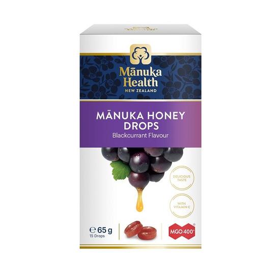 Manuka Health MGO 400+ Manuka Honey Drops With Blackcurrant 65g