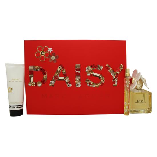 Marc Jacobs Daisy Gift Set 100ml Eau De Toilette + 75ml Body Lotion + 10ml Eau De Toilette