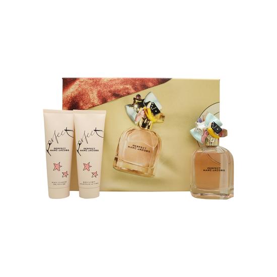 Marc Jacobs Perfect Gift Set 100ml Eau De Parfum + 75ml Body Lotion + 75ml Shower Gel