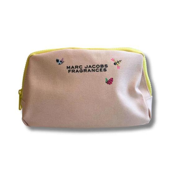 Marc Jacobs Pink Cosmetics Pouch With Yellow Zip