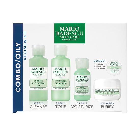 Mario Badescu Combo Oily Regimen Kit 5 step regime for oily/combination skin types