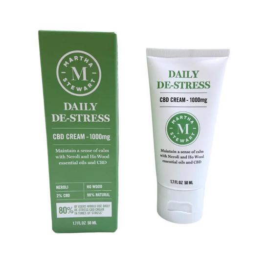 Martha Stewart Daily De-Stress CBD Cream 1000mg With Neroli & Ho Wood