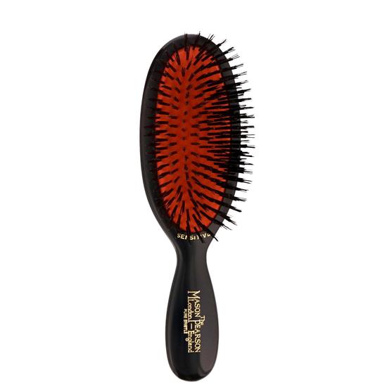 Mason Pearson Pure Boar Bristle Pocket Sensitive Brush SB4 Dark Ruby