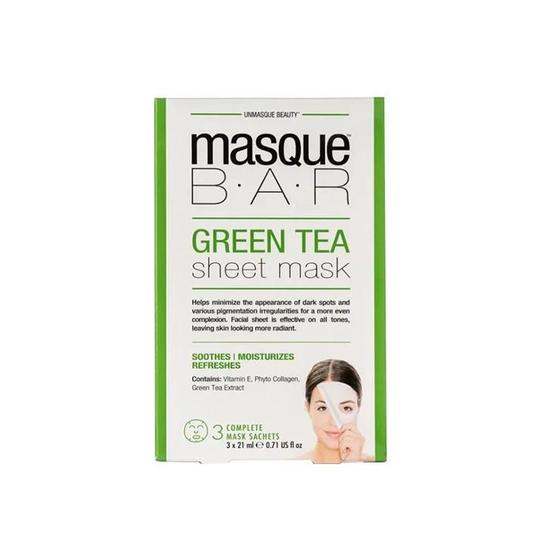 Masque Bar Green Tea Sheet Mask 3 x 21ml