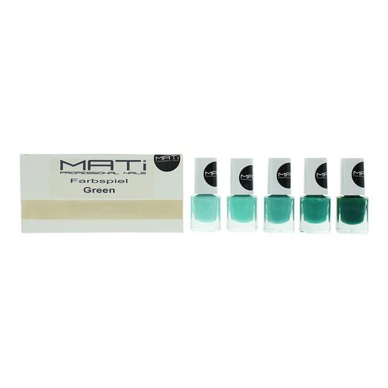 MATi Professional Nails Nail Polish Gift Set Green 5ml