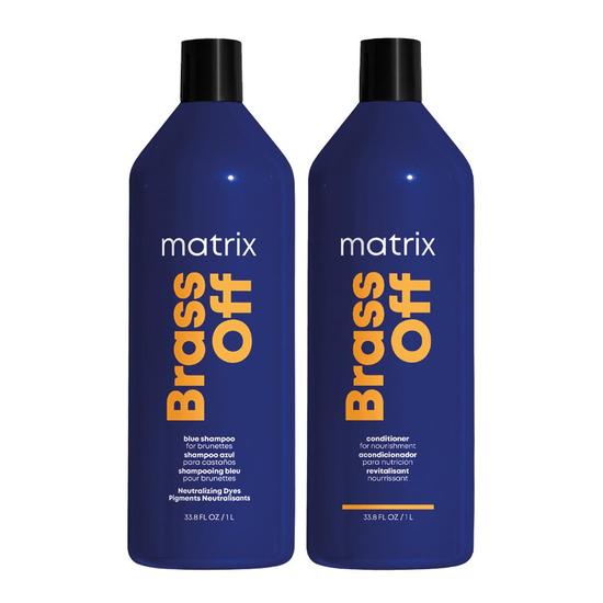 Matrix Brass Off Shampoo & Conditioner Litre Duo