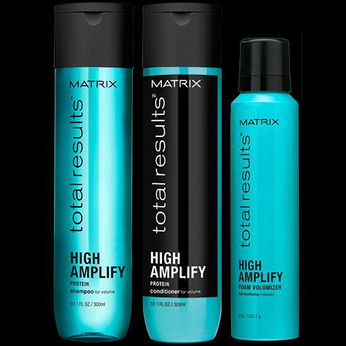 Matrix Total Results High Amplify Shampoo, Conditioner & Foam Volumiser Pack