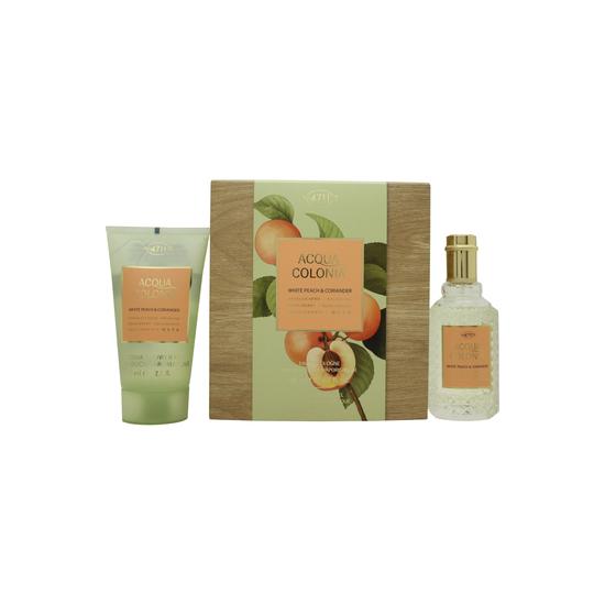 Maurer and Wirtz 4711 Acqua Colonia White Peach & Coriander Gift Set 50ml Eau De Cologne + 75ml Shower Gel