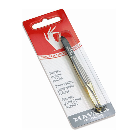 Mavala Gold Tipped Straight Tweezers